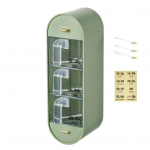 Keskkonnas&otilde;bralik v&uuml;rtsikonteiner Integreeritud praktiline seinale kinnitatav maitseainekarp heleroheline v&auml;rv