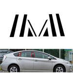 L&auml;ikivad mustad auto sambapostide kleebised, mis sobivad Toyota RAV4 XA50 Corolla 2004-2023 jaoks