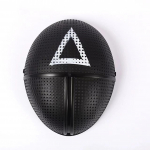 Squid Game Cosplay Kost&uuml;&uuml;m Mask Ruudukujuline Ring Kolmnurga r&otilde;ivad Halloweeni maskid Terve n&auml;o Unisex t&auml;iskasvanute peokost&uuml;&uuml;m 2