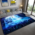 3D Leopard Tiger Lion Cat libisemiskindlad vaibad Suured elutoa vaibad Mugavad vaibad Pehme p&otilde;randamatid magamistoas 40cm x 60cm