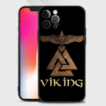 Viking Vegvisir Logo telefoni&uuml;mbris iPhone'ile 13 12 11 Pro Max XS Max XR X 7 8 Plus 12 Mini 6S 5S SE 2020 must silikoonkate iPhone 7 Plus