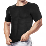 Meeste kompressioons&auml;rk Aluss&auml;rk Salendav Tank Top Treening k&otilde;ht Slim Body Shaper Tummy Control Shapewear Athletic Spordi T-s&auml;rk L must