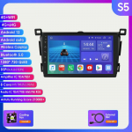 9 4G Carplay 2din Androidi autoraadio multimeediumivideopleier Toyota RAV4 Rav 4 2013&ndash;2018 navigatsiooni-GPS-peakomplekti SWC DVR OBD2 RDS AM FM BT WIFI jaoks S5 8Core 4G 64G