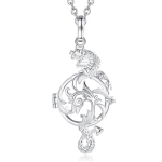 Raseduse boola puur Dragon Flower Green Ball kaelakee white