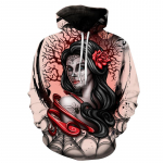 Meeste Pusad Pusa 3D Prindiga Pikad Juuksed Kaunitar Kolju T&auml;navar&otilde;ivad Harajuku Pullover Hip hop jakk Suurem&otilde;&otilde;tmeline kapuuts Kevad s&uuml;gis 4XL