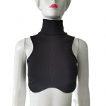 Y2k must Knitting Turtleneck Crop Top Naiste Seksikas Ebaregulaarsus K&otilde;hn Elastsus Tank Top Moeklubi Top T&auml;navar&otilde;ivad S must