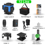 16/12/8 rida roheline tuli 4D automaatne isetasanduvad lasertasemed 360 horisontaalse reguleerimisega &uuml;liv&otilde;imas roheline laser siseruumides 12 line