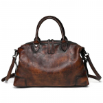 Johnature Retro naiste kott Ehtsast nahast reisik&auml;ekott vabaaja kandekott Naturaalsest pehmest veisenahast suure mahutavusega &otilde;lakottid kohv