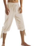 Victorian Men L&uuml;hikesed p&otilde;lvp&uuml;ksid Ratsap&uuml;ksid K&auml;rbitud p&uuml;ksid Steampunk Colonial M valge