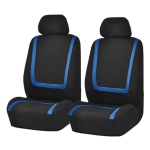 KBKMCY Refresh aged Car Seat Covers Set Fit for Renault Logan 2018 sterway Clio 4 Duster 2013 Seat 4-piece setOLf black