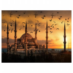 Moslemi mo&scaron;ee p&auml;ikeseloojang Vaade l&otilde;uendimaalid seinal Kunst plakatid Islami kunst Realistlik maastik Dekoratiivsed pildid Cuadros 20x30cm