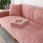&Uuml;hev&auml;rviline libisemiskindel diivani kate Paks pehme pl&uuml;&uuml;s diivanipadja r&auml;tik elutoa m&ouml;&ouml;bli jaoks Decor Slipcovers diivanikatted 70x180cm 1pcs roosa