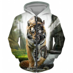 Kevads&uuml;gis Meeste T&otilde;mblukuga kapuutsiga dressipluusid 3D Animal Lion Beast Printing Kapuutsiga Pullover Mood Jakk vabaaja spordir&otilde;ivad 2XL