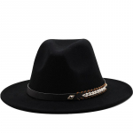 Uus villane naiste meeste Fedora m&uuml;ts talveks s&uuml;giseks Elegantne daam gangster Trilby Felt Homburgi kiriku dž&auml;ssim&uuml;ts 55-58cm reguleeritav 61CM