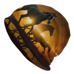 Metsikud mustad hobused Hip Hop Unisex kapoti talve Hip Hop kahekihilised &otilde;hukesed m&uuml;tsid Unisex naistele One Size