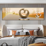 Abstraktne geomeetria luksuslik l&otilde;uendimaaling Kuldhirv Hiina dekoratiivsed plakatid seinakunst Elutoa sisekujundus Cuadros 20x30CM NO Frame merevaigukollane