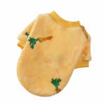 Soojad fliisist lemmikloomariided armas prindiga mantel V&auml;ike keskmine koera kassis&auml;rk jakk Prantsuse buldogi chihuahua talveriietus S oranž