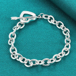 925 Sterling h&otilde;bedane s&uuml;damega k&auml;ev&otilde;ru pulmapeo moeehted 20cm