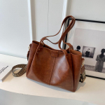 Retro &otilde;lakotid naistele Lihtne kandekott 2024 talvine PU-nahast k&auml;ekott Lady Travel Vintage k&auml;ekotid pruun