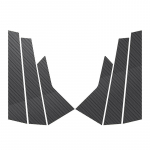 6 tk Carbon Fiber Look auto samba postid KIA Optima K5 2016 2017 2018 2019 2020 ukseakna trimmi kleebiste kattekleebiste jaoks