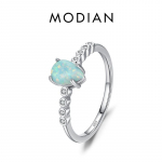 MODIAN 925 h&otilde;bedased elegantsed vesipiisad v&auml;rvilised opaals&otilde;rmused naistele, peened ehted 5 h&otilde;be