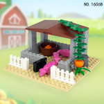 1606B Happy Pig Farm Happy Farm Scene kokkupanemise tarvikud Ehitusploki m&auml;nguasjad