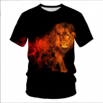 Suvine 3D Digital Eagle Printed Tops Fashion Plus Size l&uuml;hikeste varrukatega T-s&auml;rk S