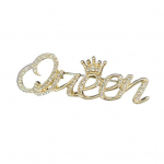 Naiste Rhinestone Queen Letter Krooni kuju Decor Pross Pin Ehted Kingitus