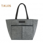 L&otilde;unakarbi kott Alumiiniumfooliumist vooder Kuumuse s&auml;ilitamine Kriimustusvastane Kaasaegne kaasaskantav pikniku isolatsiooniga Bento Box k&auml;ekoti k&ouml;&ouml;gitarvikud L hall