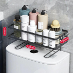 WC-riiul, tualettruumi kohal asuv riiul Punch-free K&ouml;&ouml;k hoiurest WC-paberi riiulid Vannituba 1 layer black