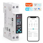 tongou Tuya Wifi 35mm DIN RAIL l&uuml;liti intelligentne arvesti voolukatkesti LED energiaarvesti KWh v&otilde;imsus mitmev&auml;rviline