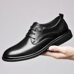 Pealmine kiht veisenahast &auml;rinahast kingad Vaba aeg ja meelelahutus ehtsast nahast meeste kingad 38 must