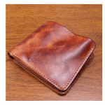 Vintage k&auml;sitsi valmistatud nahast rahakott meestele Bifold minimalistlik ehtsast nahast meeste rahakott parkkoor