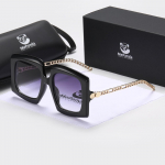 MePanda Unisex suure kasti moepersooni Joker p&auml;ikeseprillid.,UV400 must/hall
