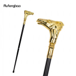 Kuldse hobuse k&auml;epidemega luksusliku mustriga jalutuskepp peo-mood Elegantne jalutuskepp, dekoratiivne Cospaly jalutuskepp, 90 cm mitmev&auml;rviline