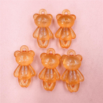 10 tk 21 * 39,5 mm DIY ehete tootmiseks helmeste ripats akr&uuml;&uuml;list seisev karu mood k&auml;sitsi valmistatud materjal punane