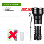 Super 8000LM XHP120 LED sukeldumise taskulamp Ultra ere veealune valgus v&otilde;imas sukeldumise taskulamp IPX8 veekindel sukeldumislatern without battery must