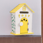 Seinale kinnitatav postkast Aia puidust postkastipost 8,6 x 4,7 x 12,6 tolli multifunktsionaalne sinine