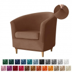 Split Velvet Club vannitugitoolid Tooli katted Stretch &uuml;hev&auml;rviline diivan Slipcover Diivani diivani kate baarileti jaoks koos istmekattega