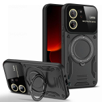 P&ouml;&ouml;rlev kokkuklapitav kronstein, suure vaatega telefoni objektiivi kaitsekate Samsung Galaxy S20 S21 FE S23 Plus S24 S22 Ultra Xiaomi Redmi Note Poco Armour Case jaoks Xiaomi Poco C65 must