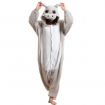 Kigurumi Animal Cosplay kapuutsiga kombinesoon pidžaama meeste naiste pikkade varrukatega talvine soe Rompe magamisriided Panda Lion, leopard, elevant, sebra, tiiger cosplay XL
