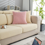 Ruuduline diivani istmekate Stretch padi diivani kate, m&ouml;&ouml;blikaitse pehme paindlikkus koos elastsusega lemmikloomadele Back cover M 1pc roosa