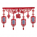 Hiina uusaasta vanikukardin Draakoni aasta pidulik kuu-uusaasta kaunistus ukseaknale B