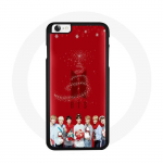 Iphone 8 &uuml;mbris BTS Bangtan Boysi punase taustaga j&otilde;ulukink 2023 jaoks