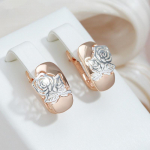 1 paar Luksuslikud vanaaegsed &otilde;&otilde;nsad roosi&otilde;ielised k&otilde;rvar&otilde;ngad naistele Kuldsed ja h&otilde;bedased kahev&auml;rvilised Igap&auml;evased moepeod Ehted S&otilde;brap&auml;eva kingitused kuld