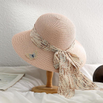 Bowknot Streamer Decor p&auml;ikesem&uuml;ts Laia &auml;&auml;rega &otilde;lgk&uuml;barad Suvised UV-kaitsega rannam&uuml;tsid, mis sobivad mere&auml;&auml;rseks puhkuseks 54-59CM