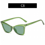 Retro Vintaaž P&auml;ikeseprillid Kolmnurkse kujuga prillid Seksikad V&auml;ikesed Kassisilma P&auml;ikeseprillid Naistele kahe punktiga naiselik