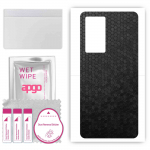 apgo Protective Skin Sticker for the back compatible with Vivo IQOO 9 India, Wrap Film, Foil, Vinyl - Pattern Black Honeycomb