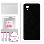 apgo Protective Skin Sticker for the back compatible with Alcatel 1, Wrap Film, Foil, Vinyl - Pattern Matte Black