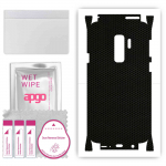 apgo Protective Skin Sticker for the back+sides compatible with Samsung Galaxy S9 Plus, Full Wrap Film, Foil, Vinyl - Pattern Matrix